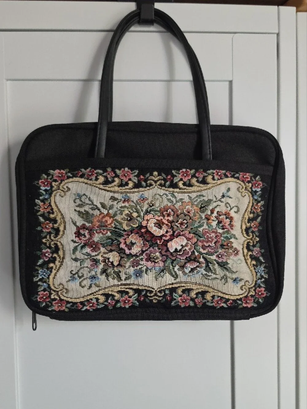Vintage Floral Tapestry Bible / Book Carrying Case Tote